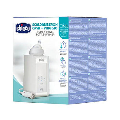 Chicco digitaalne pudelisoojendaja kodu- ja reisikasutuseks, sulatusrežiimi ja automaatse väljalülitusega, valge