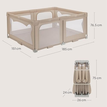Lionelo Florence Easy Fold XL beebiaedik 150 × 180 cm, kokkupandav ja kerge, beež