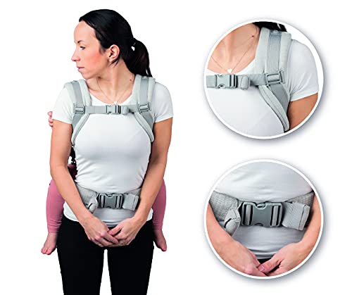MoMi Collete ergonoomiline kandekott, hall (3–48 kuud, 4–20 kg)