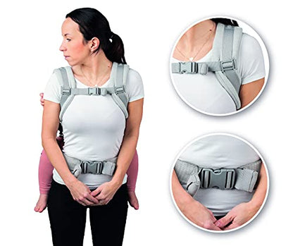 MoMi Collete ergonoomiline kandekott, hall (3–48 kuud, 4–20 kg)