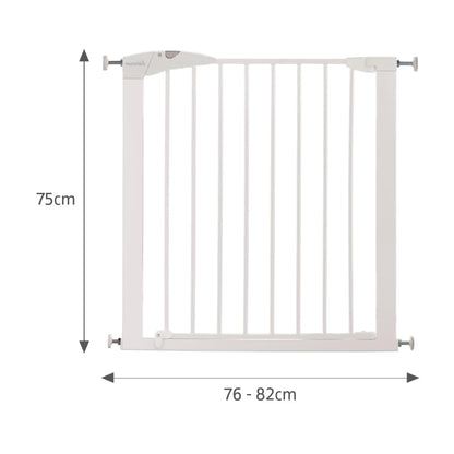 Munchkin Maxi Secure turvavärav, 76–82 cm (laiendatav kuni 117 cm), valge