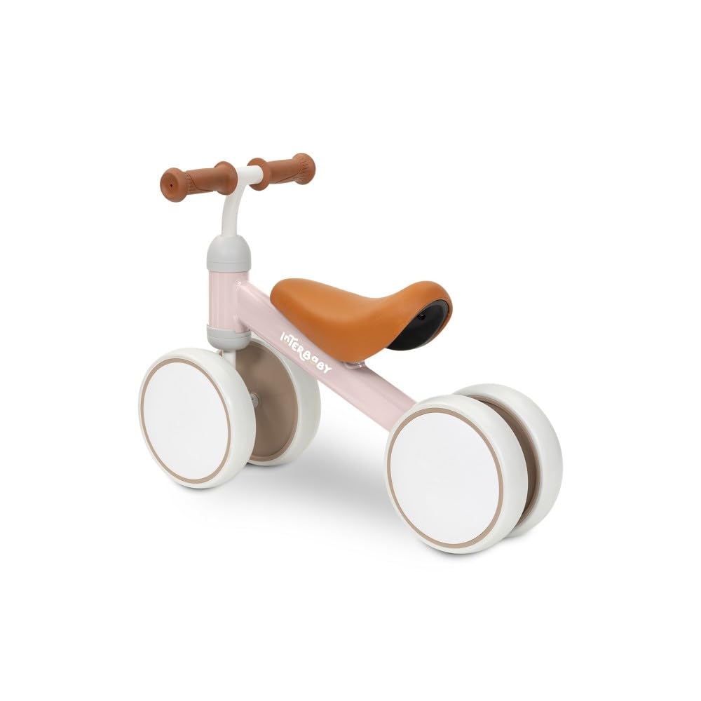Interbaby jooksuratas beebidele 12-36 kuud, roosa, 4 rattaga
