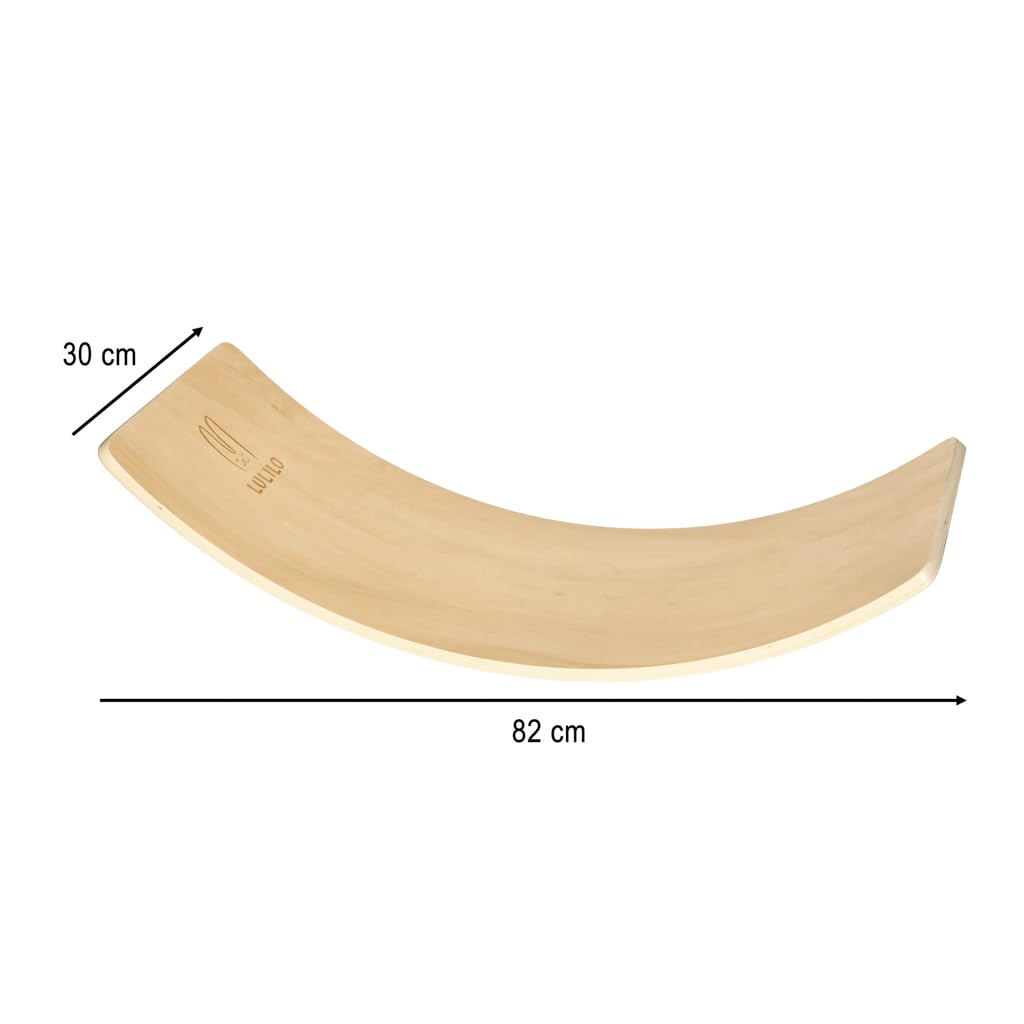 Montessori tasakaalulaud lastele, naturaalne puit (82 × 30 cm)