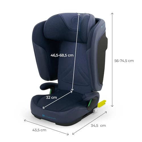 Kinderkraft UNITY 2 i-Size klapitav turvatool 100–150 cm, ISOFIX, tumesinine