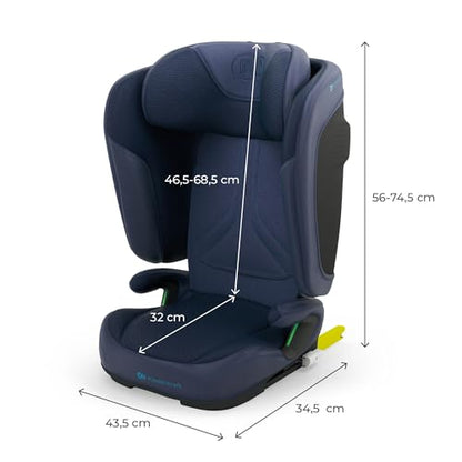Kinderkraft UNITY 2 i-Size klapitav turvatool 100–150 cm, ISOFIX, tumesinine