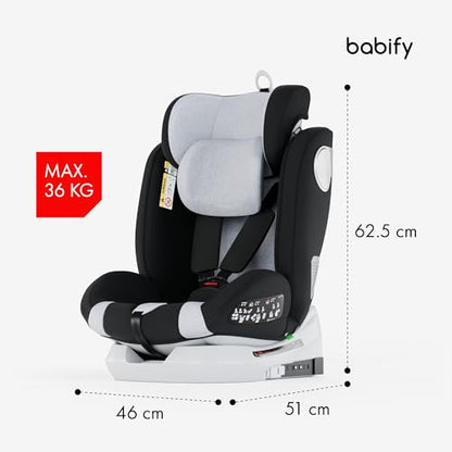 Babify Onboard 360° pöörlev turvatool 40–150 cm i-Size ISOFIX, hall