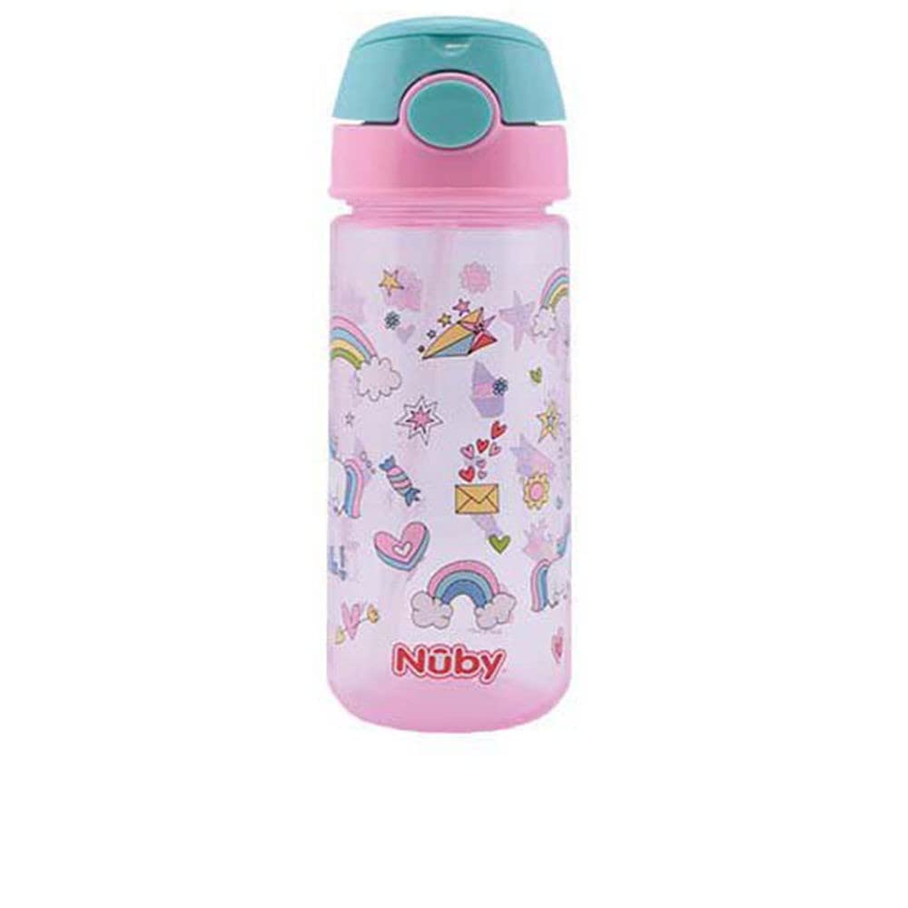 Nûby joogipudel pehme kõrrega, 540 ml, roosa (3+ aastat)