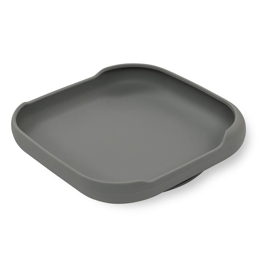 Interbaby silikoonist iminappkinnitusega taldrik, hall