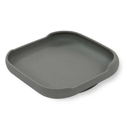 Interbaby silikoonist iminappkinnitusega taldrik, hall