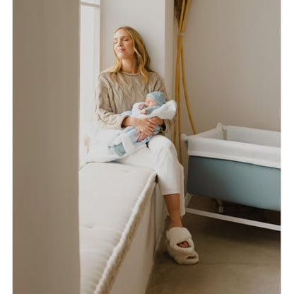 Interbaby beebitekk 80 × 110 cm – puuvill ja pehme borreguillo, münt