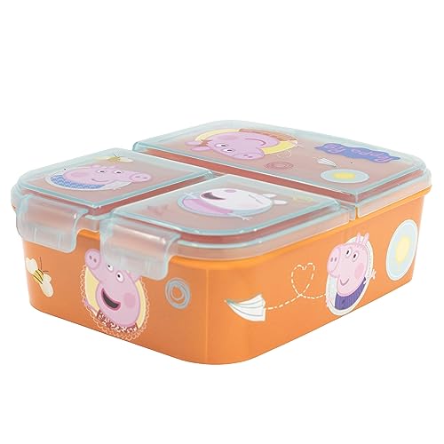 Stor Peppa Pig lõunakarp mitme sektsiooniga – BPA-vaba