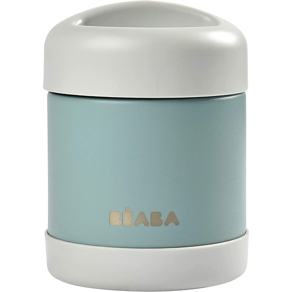 Béaba termospurk beebitoidule, roostevabast terasest, 300 ml, hall/roheline