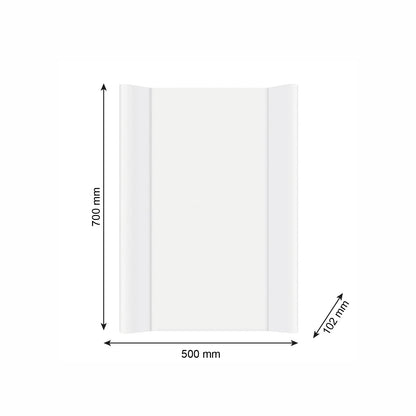 Rotho Babydesign kiilanmuotoinen hoitoalusta 70 x 50 x 10 cm, valkoinen