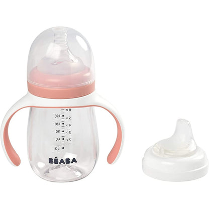 BÉABA 2-ühes joogitops / lutipudel 210 ml, roosa