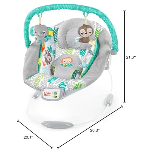 Bright Starts Comfy Baby Bouncer lamamistool vibratsiooni ja muusikaga, Jungle Vines