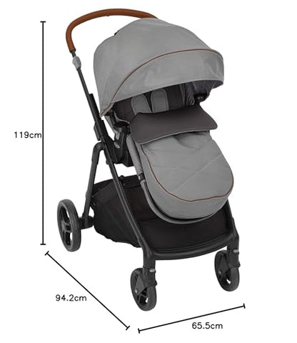 Graco Near2Me jalutuskäru 0–22 kg, reguleeritava kõrgusega – Steeple Gray