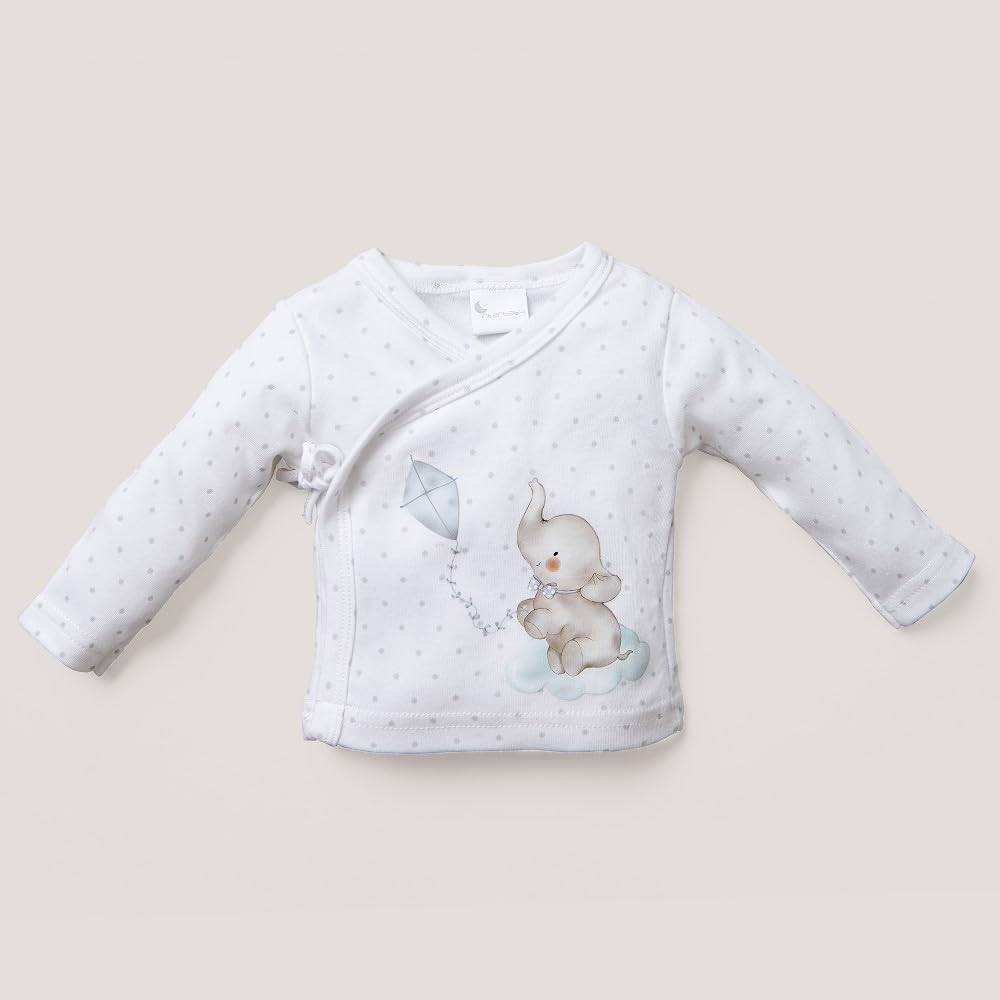 Interbaby vastsündinu kinkekomplekt 5-osaline, elevandi motiiv, hall