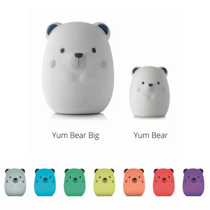 Jané Yum Bear Big silikoonist öölamp, 9 värvitooni ja valgustusrežiimiga