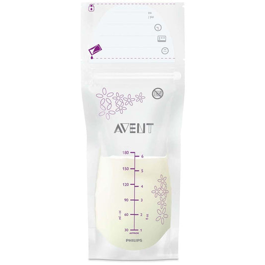 PHILIPS Avent rintamaidon säilytyspussit SCF603/25, 180 ml, 25 kpl, valkoinen