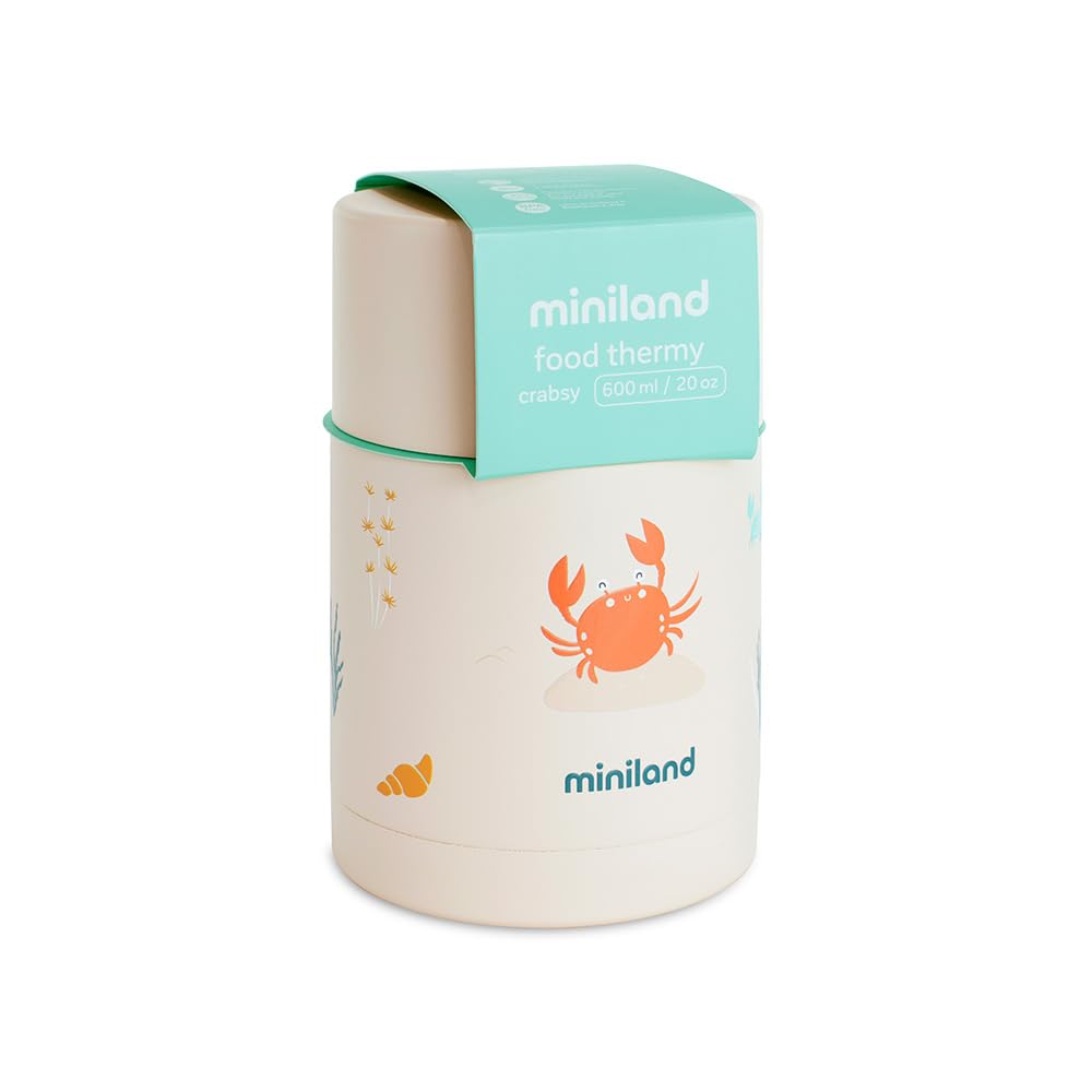 Miniland roostevabast terasest toidutermos 600 ml, Crabsy disain