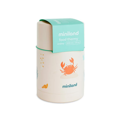 Miniland roostevabast terasest toidutermos 600 ml, Crabsy disain