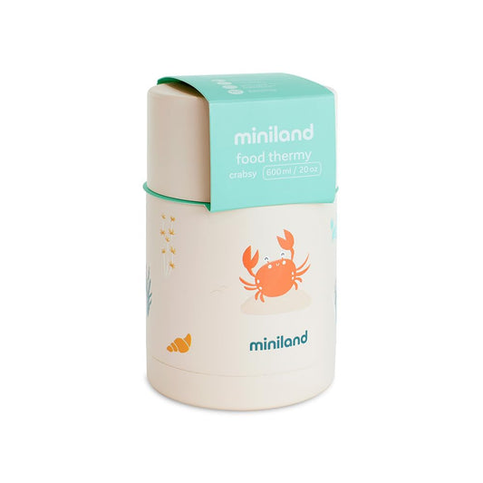 Miniland roostevabast terasest toidutermos 600 ml, Crabsy disain