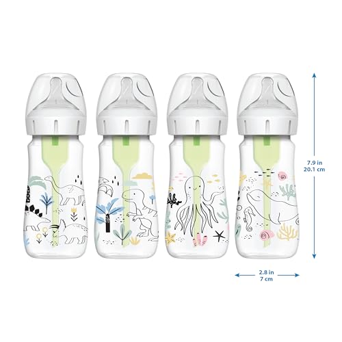 Dr. Brown’s Options+ laia suuga lutipudelid koolikute leevendamiseks, 270 ml, 2 tk (Dinosaurused)