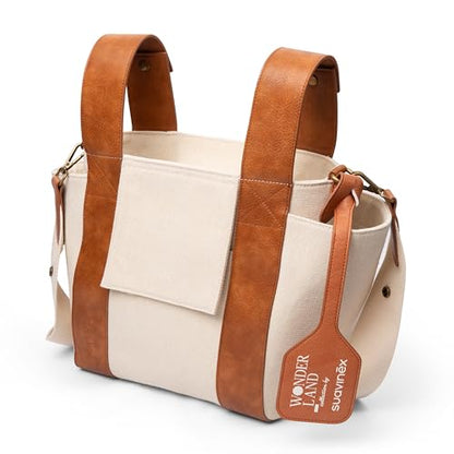 Suavinex Panera vauvantarvikelaukku, säädettävät kahvat ja taskut, beige