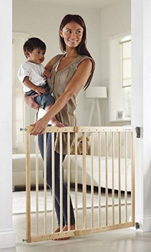 Munchkin Lindam Wall Fix seinale kinnitatav laiendatav puidust turvavärav, 64,5–102 cm