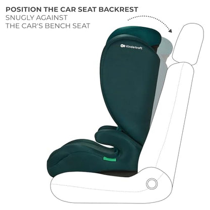 Kinderkraft I-SPARK i-Size turvatool grupp 2/3 (100–150 cm), roheline