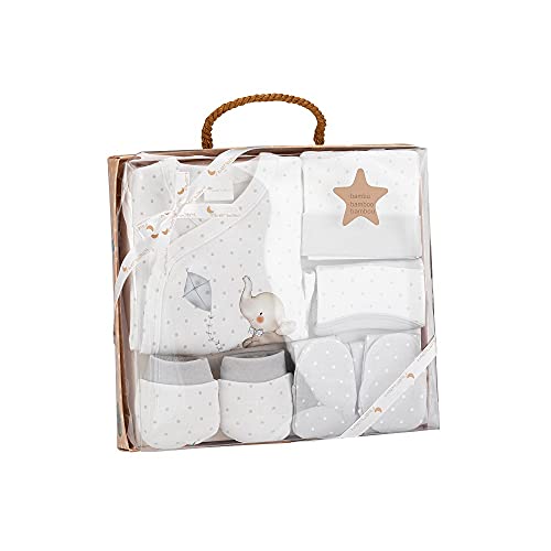 Interbaby vastsündinu kinkekomplekt 5-osaline, elevandi motiiv, hall