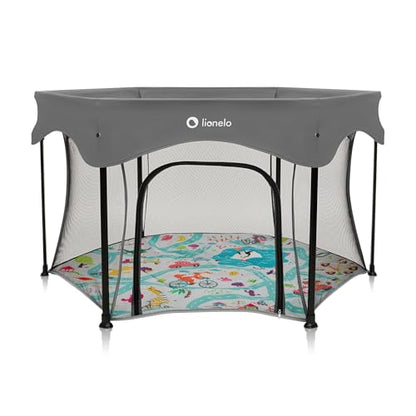 Lionelo Roel Plus suur kuusnurkne mänguaedik ja reisivoodi, 134 × 118 × 83 cm
