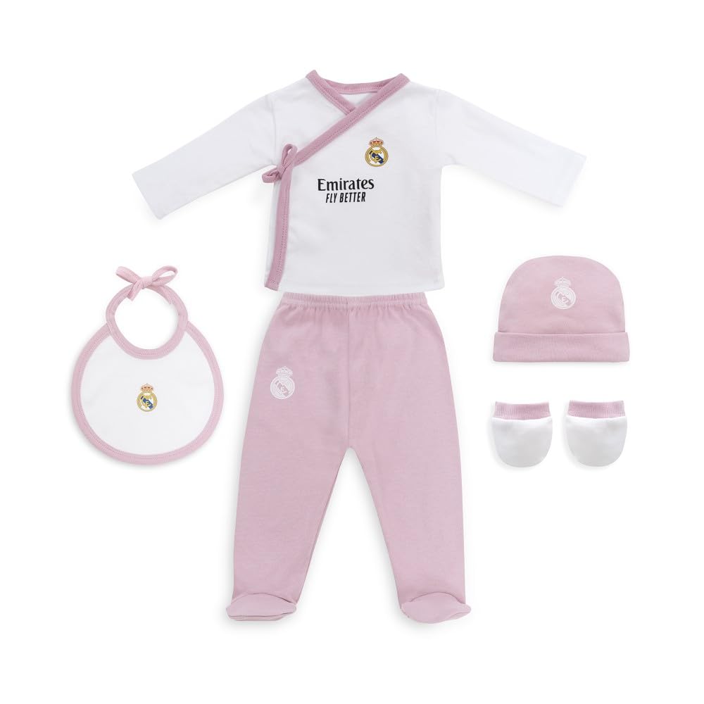 Interbaby Real Madrid beebi kinkekomplekt 5-osaline, roosa (0–6 kuud)