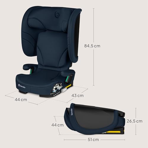 Lionelo Orin i-Size turvatool 100–150 cm ISOFIX, kokkuvolditav, (tumesinine)