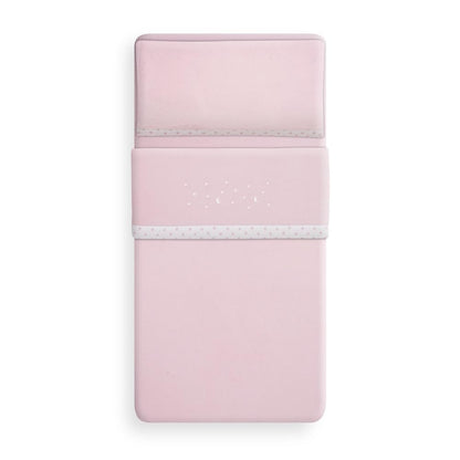 Interbaby soe korallist voodipesu komplekt beebivoodile 60 × 120 cm, Star Moon Pink