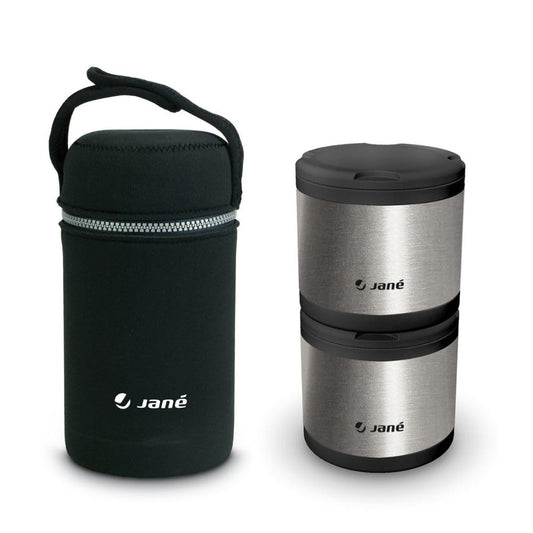 Jané roostevabast terasest termosekomplekt 2 × 500 ml, must/teras