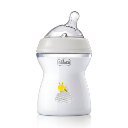 Chicco Natural Feeling lutipudel Anti-Kolik 250 ml, 2+ kuud, pehme silikoonist lutt