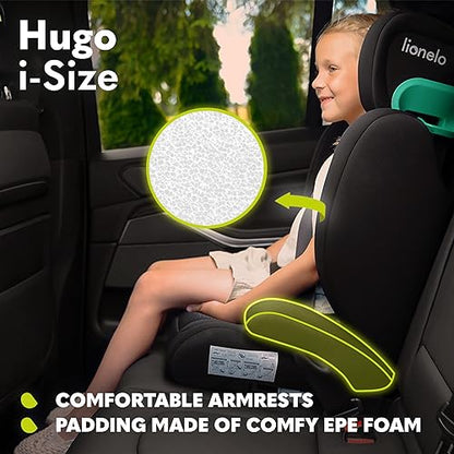Lionelo Hugo i-Size turvatool 100–150 cm, ISOFIX või turvavööga, Black Carbon