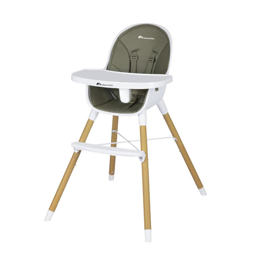 Bebeconfort Avista 2-in-1 -syöttötuoli, pehmusteella ja pöytälevyllä, vihreä (Mineral Green), alkaen 6 kuukauden iästä, enintään 30 kg