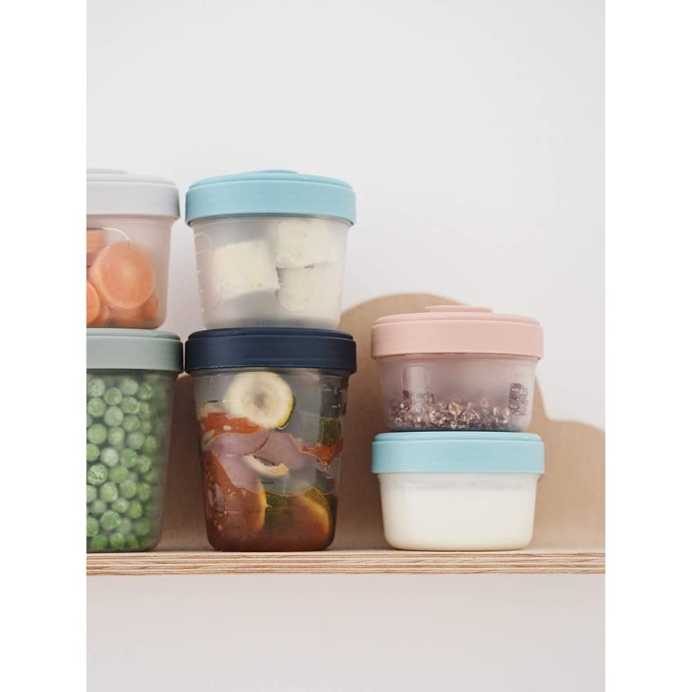 Béaba toidupakendite komplekt 12-osaline, 2 silikoonlusikat, Eucalyptus, 90 ml + 150 ml + 250 ml