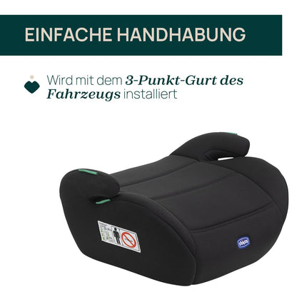 Chicco Quasar i-Size turvaiste 126–150 cm, must
