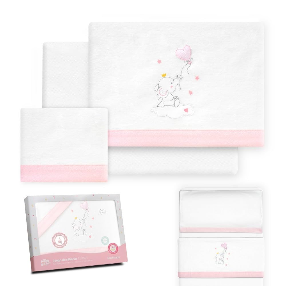 Interbaby talvine voodipesu komplekt 50×80 cm, flanell, roosa