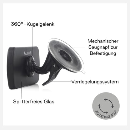 Jane vauvapeili auton tuulilasiin, 360° käännettävä, musta