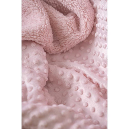 Interbaby pehme beebitekk Sherpa voodriga 80 × 110 cm, roosa