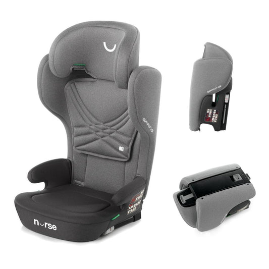 Nurse Spring turvatool i-Size 100-150 cm, kokkupandav, ISOFIX, hall