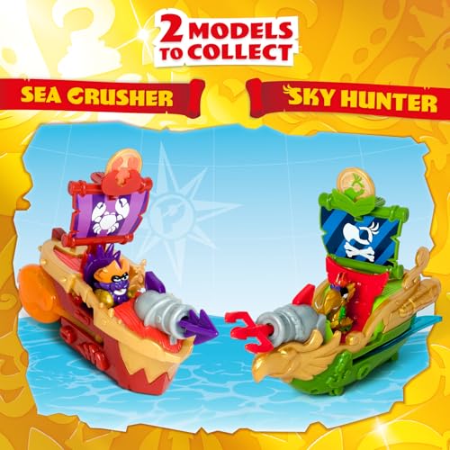 Piratix Adventure World „Sea Crusher“ krabi-kujuline piraadilaev, kapten Lobster ja aardejõuga (PPXSP114IN20)
