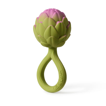 Oli & Carol Artichoke 2-ühes närimislelu ja kõristi, naturaalne kumm