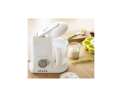 Béaba Babycook Solo 4-ühes blender-auruti –  1100 ml, valge/hõbedane