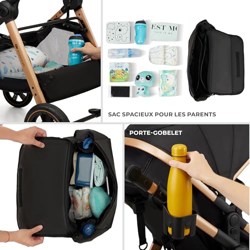 Kinderkraft ESME 3in1 jalutuskäru koos MINK PRO i-Size turvahälliga, beež