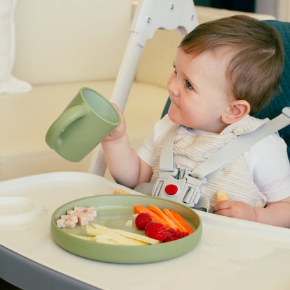 Interbaby silikoonist toidunõude komplekt, roheline
